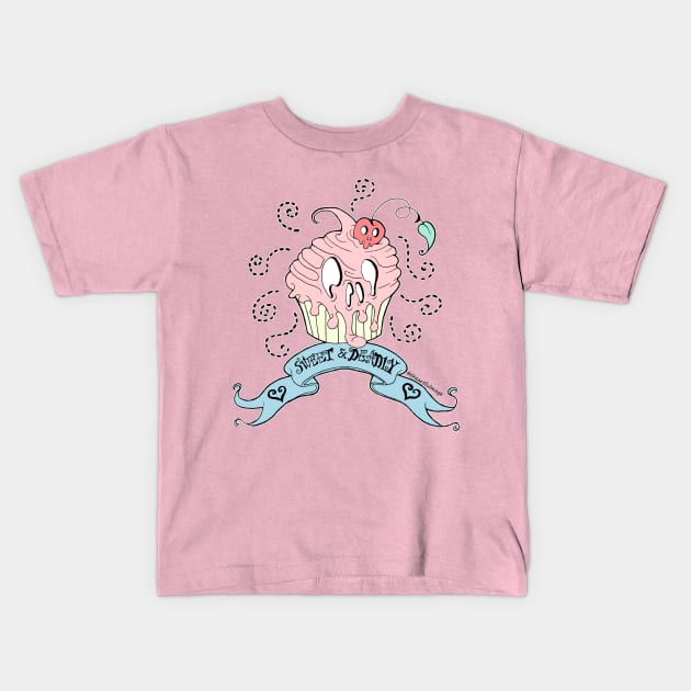 Sweet and Deadly Kids T-Shirt by Artful Magic Shop